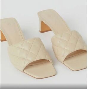 H&M New Quilted Kitten Heel, Size 41 (Fits 9.5-10)